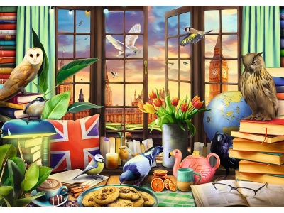 PUZZLE TREFL 1000 PREMIUM PLUS TEA TIME TOATE LUCRURILE BRITANICE - Img 2