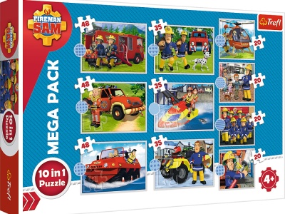 PUZZLE TREFL 10IN1 POMPIERUL SAM - SALVARILE POMPIERULUI SAM - Img 1