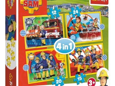 PUZZLE TREFL 4IN1 AJUTOARELE POMPIERULUI SAM - Img 1