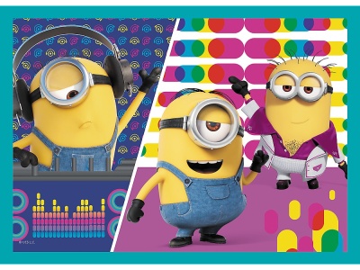PUZZLE TREFL MINIONS 4IN1 LUMEA FERICITA A MINIONILOR - Img 4