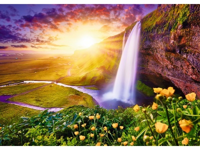 PUZZLE TREFL UFT 1000 CASCADA SELJALANDSFOSS ISLANDA - Img 2