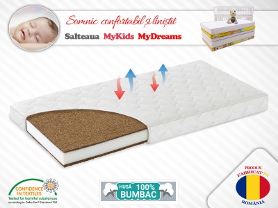 Saltea Fibra Cocos MyKids MyDreams II 110x65x10 (cm) - Img 1