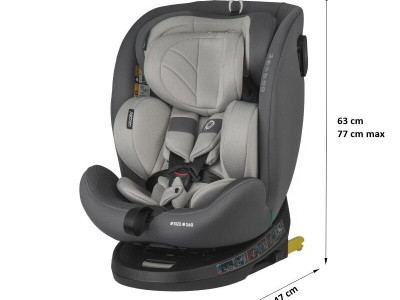 Scaun auto iSize 40-150 cm Coccolle Nova Moonlit grey - Img 5