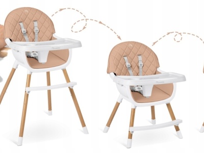 Scaun de masa reglabil, multifunctional, 3in1, pliabil, inaltime reglabila, tava detasabila, Nukido, Lilo, Roz - Img 3