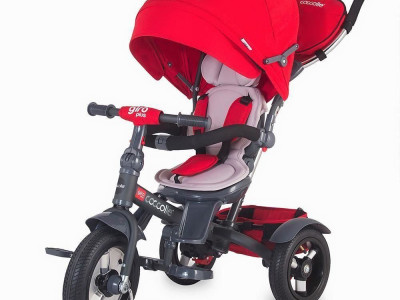 Tricicleta multifunctionala Coccolle Giro Plus Rosu - Img 1