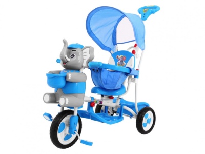 Tricicleta pentru copii Elefant, albastru - Img 1