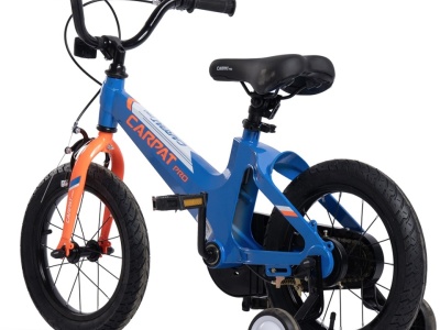 Bicicleta Copii 3-5 ani Carpat PRO C14122B 14", Albastru/Portocaliu - Img 2