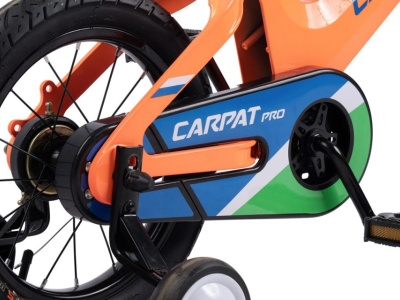 Bicicleta Copii 3-5 ani Carpat PRO C14122B 14", Portocaliu/Albastru - Img 6