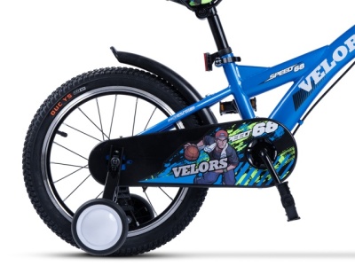 Bicicleta Copii 5-7 ani Velors V1801A 18", Albastru - Img 4