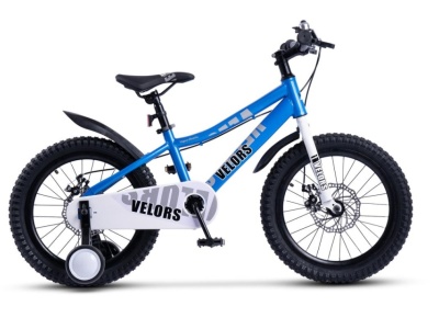 Bicicleta Copii 5-7 ani Velors V18345A 18", Albastru - Img 1