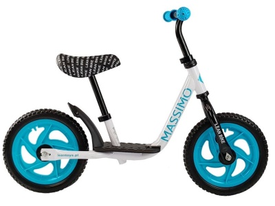 Bicicleta fara pedale Malipen Massimo, alb cu albastru - Img 4