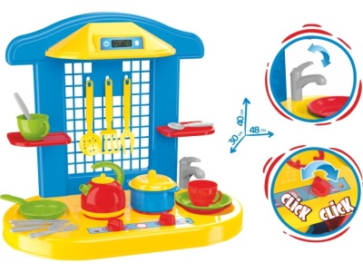 Bucatarie pentru copii, Technok, cu 18 accesorii, multicolor - Img 2