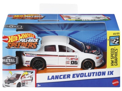 HOT WHEELS MASINUTA METALICA CU SISTEM PULL BACK LANCER EVOLUTION IX SCARA 1:43 - Img 1
