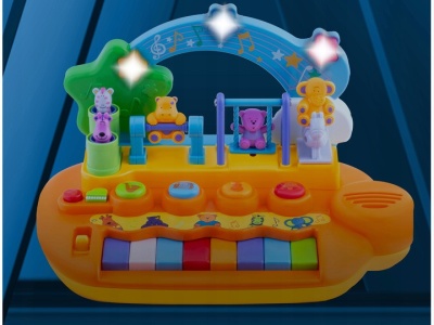 Jucarie interactiva pentru copii, multifunctionala, cu pian, animale in miscare, sunete si lumini, Ricokids, RK-749 - Img 3
