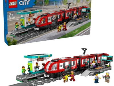 LEGO CITY TRAINS STATIE SI TRAMVAI IN CENTRUL ORASULUI 60423 - Img 3