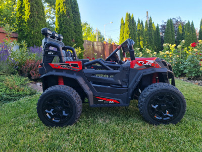 Masinuta electrica pentru copii cu telecomanda , UTV HC RED, 4x4, roti EVA, 12V - Img 5