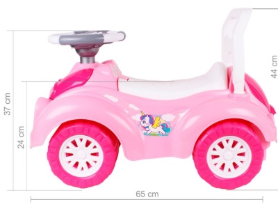 Premergator ride-on TechnoK, masinuta vesela, cu efecte sonore si luminoase, roz - Img 4