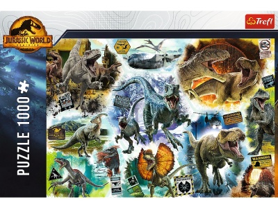 PUZZLE TREFL 1000 JURASSIC WORLD PE URMELE DINOZAURILOR - Img 3