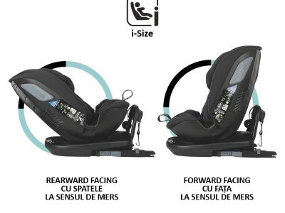 Scaun auto rotativ iSize Coccolle Velsa Jet black - Img 6