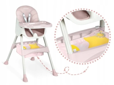 Scaun de masa pliabil 3 in 1, Ricokids, Milo, Roz - Img 3