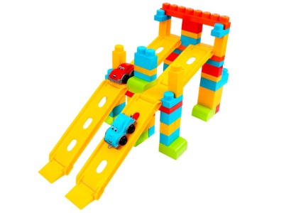 Set 90 de cuburi de constructie cu 2 masinute TechnoK - Img 3