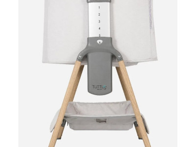 Tutti Bambini – Patut 2 in 1 co-sleeper CoZee Oak & Sterling Silver - Img 2
