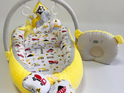 Babynest Plush MyKids 0119 Cars Yellow - Img 1