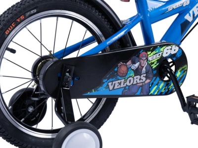 Bicicleta Copii 5-7 ani Velors V1801A 18", Albastru - Img 5