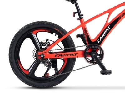 Bicicleta Copii MTB Carpat 20" C20343A, Roti Magneziu, Cadru Magneziu, Frane Disc, 7 Viteze, Rosu/Negru - Img 3