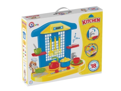 Bucatarie pentru copii, Technok, cu 18 accesorii, multicolor - Img 3