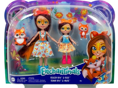 ENCHANTIMALS SET PAPUSI SURORI SI ANIMALUTELE LOR FELICITY FOX SI FLICK SI FEANA FOX SI MIXTE - Img 1
