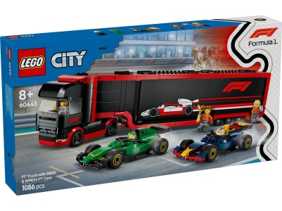 LEGO CITY CAMION F1 CU MASINILE F1 RB20 SI AMR24 60445 - Img 1