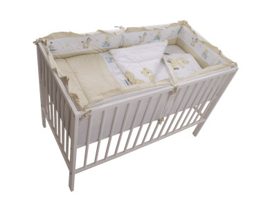 Lenjerie MyKids Teddy Play Bej 4+1 Piese M2 120x60 - Img 1