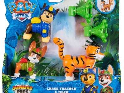 PATRULA CATELUSILOR JUNGLE PUPS SET 3 FIGURINE CHASE TRACKER SI TIGRUL - Img 1