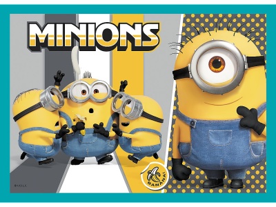 PUZZLE TREFL MINIONS 4IN1 LUMEA FERICITA A MINIONILOR - Img 2