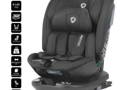 Scaun auto rotativ iSize Coccolle Velsa Jet black - Img 7