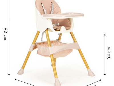 Scaun Pentru Hranire 2 in 1, pentru masa si activitati, Ecotoys, HC-823S Roz - Img 3