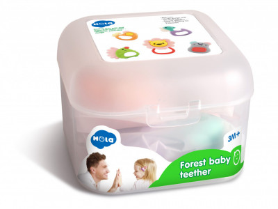 SET 5 JUCARII PENTRU DENTITIE IN CUTIE FOREST BABY - Img 1