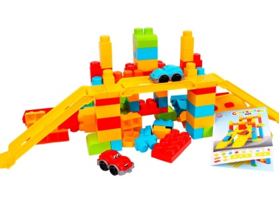 Set 90 de cuburi de constructie cu 2 masinute TechnoK - Img 4