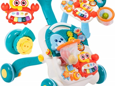 Antepremergator Malplay 2 in 1, cu jucarii detasabile, albastru - Img 2