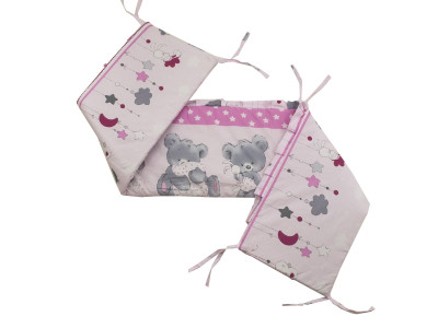 Aparatoare Laterala MyKids Teddy Hug Roz M2 140x70 - Img 1