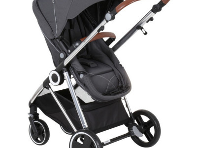 BabyGo - Carucior 3 in 1 Halime – cadru Silver - Img 2