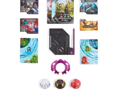 BAKUGAN STARTER PACK DRAGONOID TITANIUM HAMMERHEAD BUTTERCLAW - Img 2