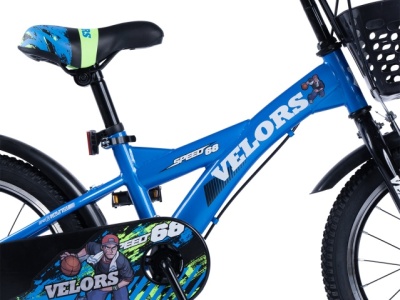 Bicicleta Copii 5-7 ani Velors V1801A 18", Albastru - Img 6