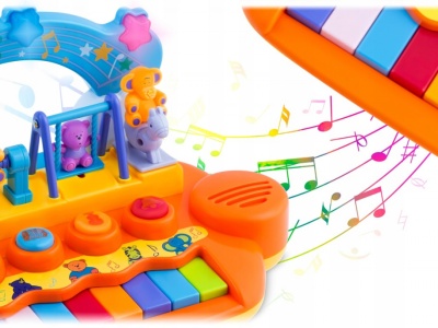 Jucarie interactiva pentru copii, multifunctionala, cu pian, animale in miscare, sunete si lumini, Ricokids, RK-749 - Img 4