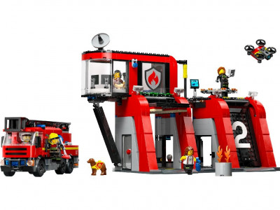 LEGO CITY STATIE SI CAMION DE POMPIERI 60414 - Img 1
