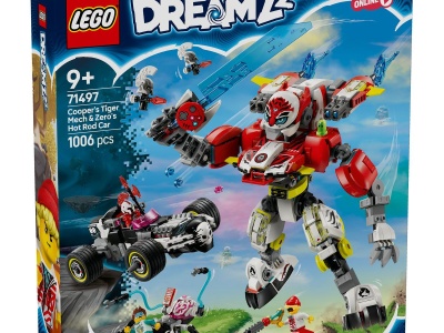LEGO DREAMZZZ ROBOTUL TIGRU AL LUI COOPER SI MASINA HOT ROD A LUI ZERO 71497 - Img 1