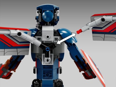 LEGO SUPER HEROES FIGURINA DE CONSTRUCTIE CAPITANUL AMERICA 76296 - Img 1