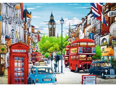 PUZZLE TREFL 1000 STRADA IN LONDRA - Img 2