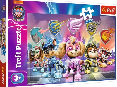 PUZZLE TREFL 24 MAXI PATRULA CATELUSILOR CATEII IN ACTIUNE - Img 1
